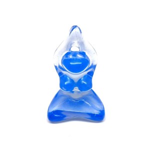Figura Üveg kék jógini 4cm, Kellékek & szerszámok, Ásvány alapanyag, Ásvány figura, , MESKA
