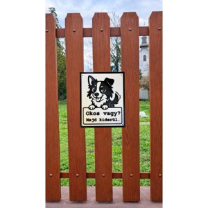 Kutyatábla Border Collieval, Otthon & Életmód, Ház & Kert, Kutyatábla, , MESKA