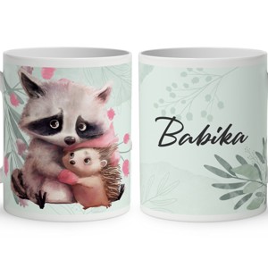 Névvel kérhető - A legcukibb mosómaci és sünike mintás bögre, Otthon & Életmód, Konyhafelszerelés, tálalás, Tálalás, Bögre & Csésze, , MESKA