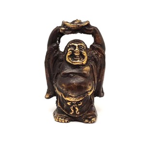 Réz figura nevető Buddha óarany szerencse 7x4cm, Otthon & Életmód, Dekoráció, Dísztárgy, , MESKA