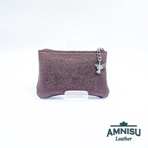 Sötétbarna - sötét arany ívelt egy cipzáras kulcstartó C9001 - táska & tok - kulcstartó & táskadísz - kulcstartó - Meska.hu