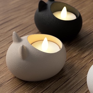 3D cicás, ledes teamécses tartó - otthon & életmód - gyertya, illat, aroma - mécses és mécsestartó - Meska.hu