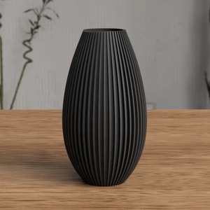 3D modern váza bordázott, Otthon & Életmód, Dekoráció, Virágdísz és tartó, Váza, Mindenmás, MESKA
