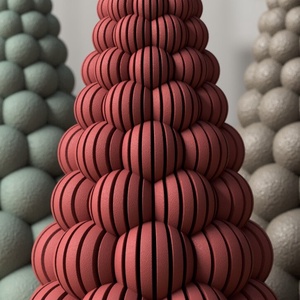 3D karácsonyfa dekoráció, bordázott, Karácsony, Karácsonyi lakásdekoráció, Karácsonyi lakásdíszek, Mindenmás, MESKA