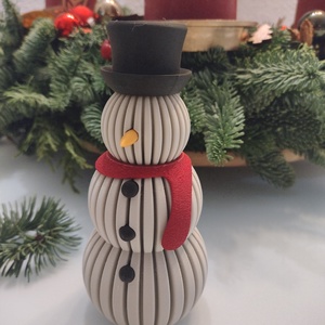 3D hóember, Karácsony, Karácsonyi lakásdekoráció, Karácsonyi manók, figurák, Mindenmás, MESKA