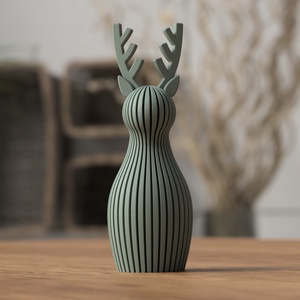 3D rénszarvas hosszú agancssal - Meska.hu