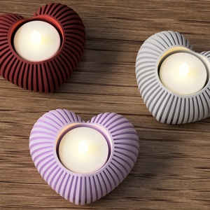 3D ledes teamécses tartó szív - otthon & életmód - gyertya, illat, aroma - mécses és mécsestartó - Meska.hu