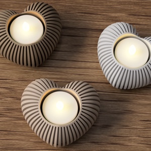 3D ledes teamécses tartó szív - otthon & életmód - gyertya, illat, aroma - mécses és mécsestartó - Meska.hu