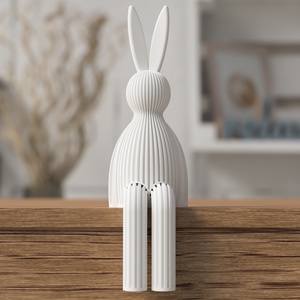 3D húsvéti ülő nyúl bordás, Ünnepi díszek, dekorációk, Húsvéti asztaldíszek, Húsvéti díszek és dekorációk, Mindenmás, MESKA