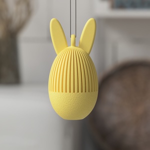 3D nyuszifüles tojás, Ünnepi díszek, dekorációk, Húsvéti díszek és dekorációk, Húsvéti asztaldíszek, Mindenmás, MESKA