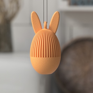 3D nyuszifüles tojás - ünnepi díszek, dekorációk - húsvéti díszek és dekorációk - húsvéti asztaldíszek - Meska.hu