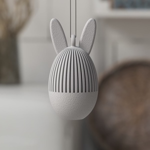 3D nyuszifüles tojás - ünnepi díszek, dekorációk - húsvéti díszek és dekorációk - húsvéti asztaldíszek - Meska.hu