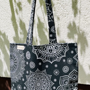 Mandala mintás bevásárlószatyor, Táska & Tok, Bevásárlás & Shopper táska, Shopper, textiltáska, szatyor, Varrás, MESKA