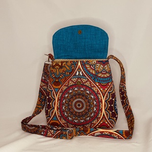 Mintás női oldaltáska - táska & tok - kézitáska & válltáska - vállon átvethető táska - Meska.hu