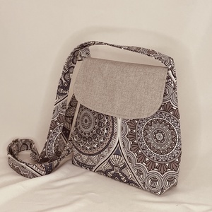 Mintás női oldaltáska, Táska & Tok, Kézitáska & válltáska, Vállon átvethető táska, Varrás, MESKA