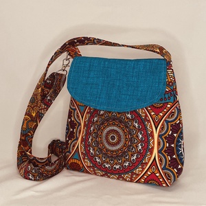 Mintás női oldaltáska, Táska & Tok, Kézitáska & válltáska, Vállon átvethető táska, Varrás, MESKA