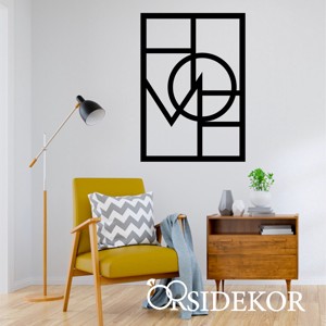 Geometrikus HOME absztrakt falikép fából, Otthon & Életmód, Dekoráció, Fali és függő dekoráció, Falra akasztható dekor, , MESKA