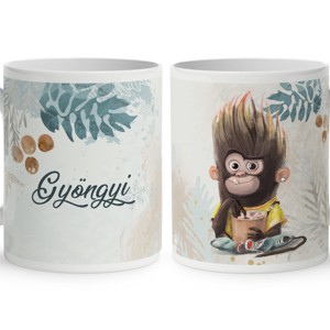 Kérd a neveddel - Kávés Maki mintás bögre, Otthon & Életmód, Konyhafelszerelés, tálalás, Tálalás, Bögre & Csésze, , MESKA