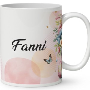 Névvel kérhető - Pici nyuszi kosárban mintás bögre - otthon & életmód - konyhafelszerelés, tálalás - tálalás - bögre & csésze - Meska.hu