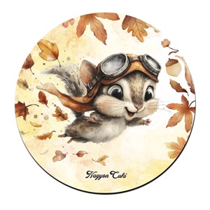 Cuki őszi repülő mókus mintás pohár alátét, , , MESKA