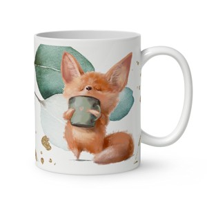 Kérd a neveddel - Fox Coffee mintás bögre - otthon & életmód - konyhafelszerelés, tálalás - tálalás - bögre & csésze - Meska.hu