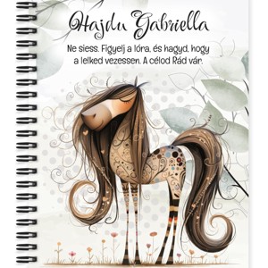 Személyre szabható - Kedves furi lovas mintás A6-os füzet, Otthon & Életmód, Konyhafelszerelés, tálalás, Sütés, főzés, Receptfüzet, , MESKA