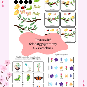 Tavaszi feladatgyűjtemény 4-7 éveseknek, Játék & Sport, Készségfejlesztő és Logikai játék, Oktató játékok, , MESKA