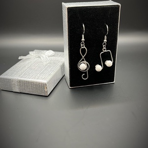 Hangjegy fülbevaló , Ékszer, Fülbevaló, Lógó fülbevaló, , MESKA