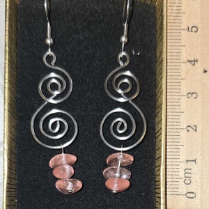 Málnakvarc fülbevaló  - ékszer - fülbevaló - lógó fülbevaló - Meska.hu