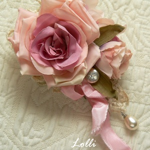 VintageRose kitűző - ékszer - kitűző és bross - kitűző - Meska.hu