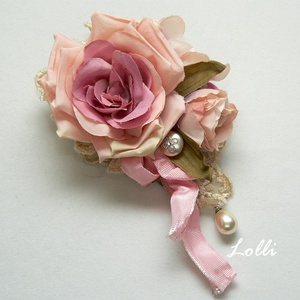 VintageRose kitűző - ékszer - kitűző és bross - kitűző - Meska.hu