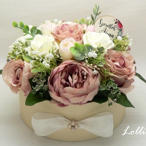 VintagePeonies selyemvirágdoboz virágdoboz virágbox - otthon & életmód - dekoráció - Meska.hu