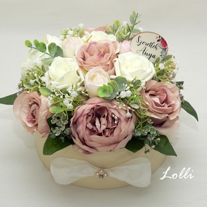 VintagePeonies selyemvirágdoboz virágdoboz virágbox - otthon & életmód - dekoráció - Meska.hu