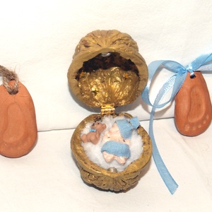 Gender reveal- Egy dió, benne egy nagy csoda, Baba - mama, Babaemlékek, Bababejelentők, Baba-és bábkészítés, MESKA