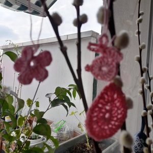 Húsvéti horgolt dekor - otthon & életmód - dekoráció - asztal és polc dekoráció - asztal és polc dekoráció - Meska.hu