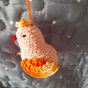 Mini madárka, horgolt, Táska & Tok, Kulcstartó & Táskadísz, Táskadísz, Horgolás, MESKA