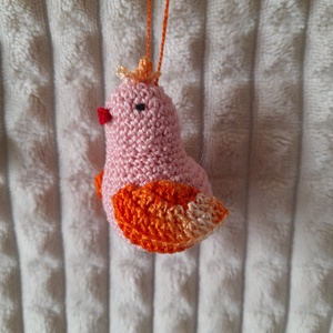 Mini madárka, horgolt - táska & tok - kulcstartó & táskadísz - táskadísz - Meska.hu