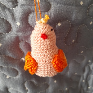 Mini madárka, horgolt - táska & tok - kulcstartó & táskadísz - táskadísz - Meska.hu