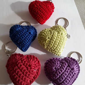 Szivecskés kulcstartó, táskadísz  - táska & tok - kulcstartó & táskadísz - táskaakasztó - Meska.hu