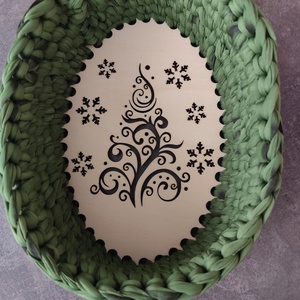 Karácsonyi kosárka  - otthon & életmód - tárolás & rendszerezés - tárolókosár - Meska.hu