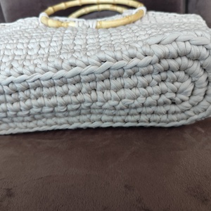 Horgolt bézs kézitáska  - táska & tok - kézitáska & válltáska - kézitáska - Meska.hu