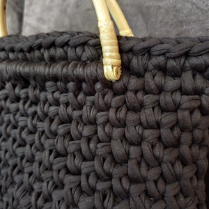 Barna horgolt kézitáska  - táska & tok - kézitáska & válltáska - kézitáska - Meska.hu