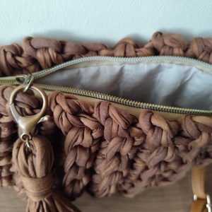 Horgolt oldaltáska  - táska & tok - kézitáska & válltáska - vállon átvethető táska - Meska.hu