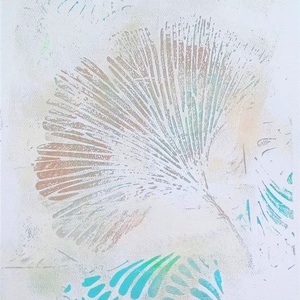 Gingko levél, Művészet, Grafika & Illusztráció, Művészi nyomat, Festészet, Fotó, grafika, rajz, illusztráció, MESKA
