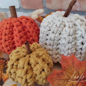 Horgolt őszi dekor tök szett � kézzel készült hangulatos home decor - kellékek & szerszámok - dekorációs kellékek - őszi dekor - őszi dekortök - Meska.hu