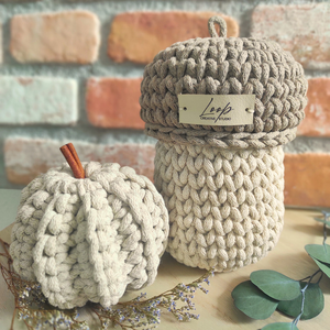 Horgolt makk tároló és őszi dekor tök szett  kézműves home decor, Kellékek & szerszámok, Dekorációs kellékek, Őszi dekor, Őszi dekortök, Horgolás, MESKA