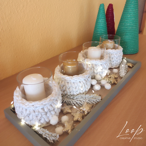 Természetes, letisztult és meleg karácsonyi asztal dekoráció otthonra - karácsony - karácsonyi lakásdekoráció - karácsonyi lakásdíszek - Meska.hu