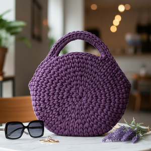 Kerek horgolt táska - Meska.hu