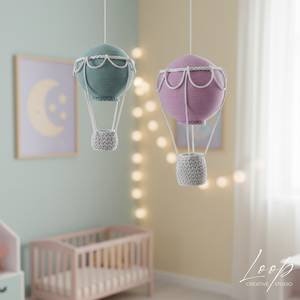 Hőlégballon dekoráció � babaszoba design kiegészítő - Loop Baby - otthon & életmód - dekoráció - fali és függő dekoráció - függődísz - Meska.hu