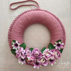 Blossom tavaszi kézműves ajtódísz � horgolt kopogtató - otthon & életmód - dekoráció - ajtó- és ablak dekoráció - ajtódísz & kopogtató - Meska.hu